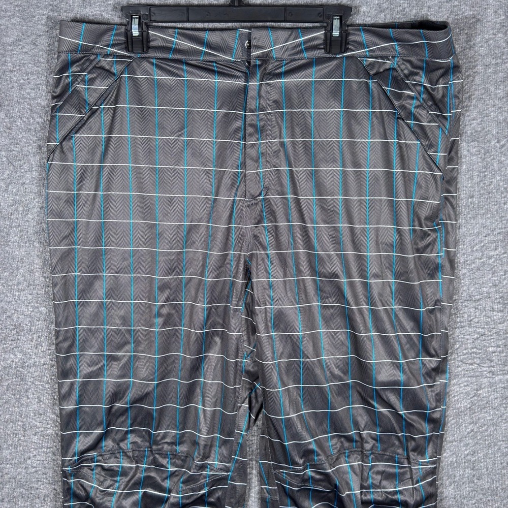 Sunice Tornado Flexvent Pants Mens XL Grey Blue Plaid Golf Rain Performance